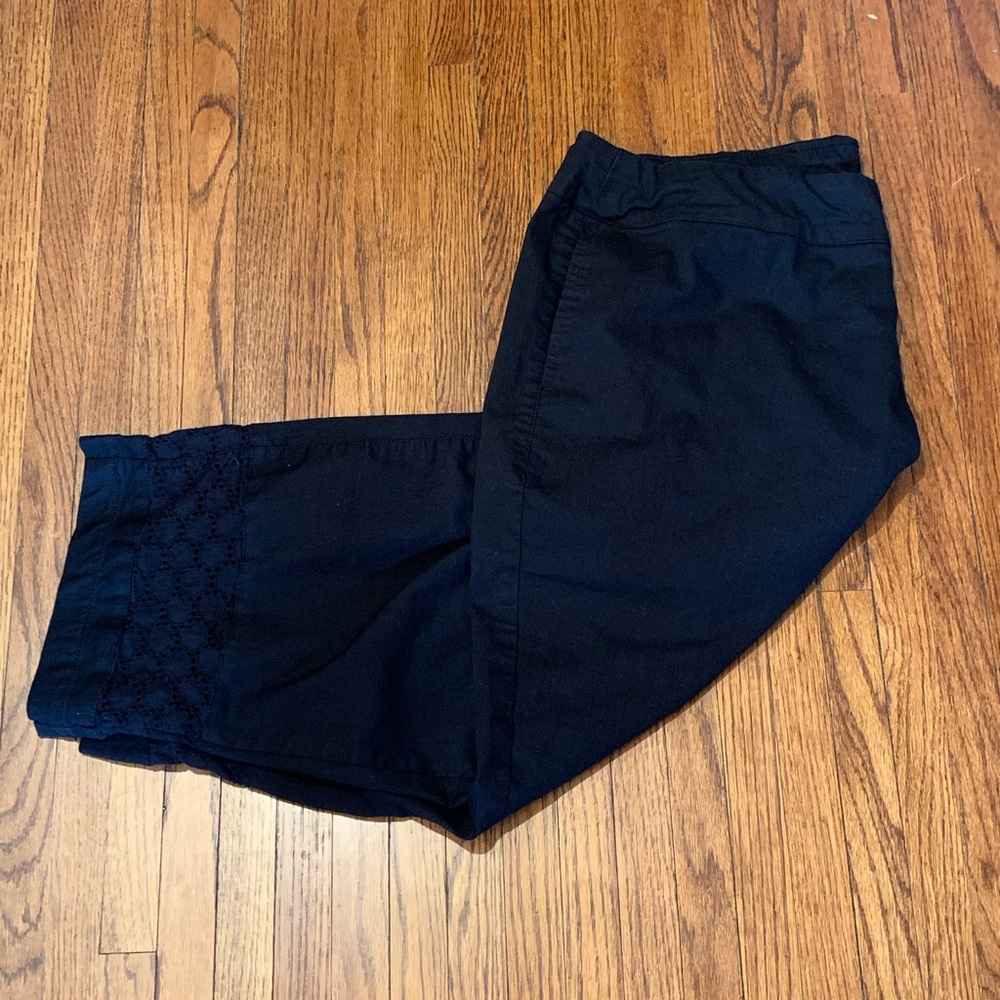 Black Pants with Eyelet